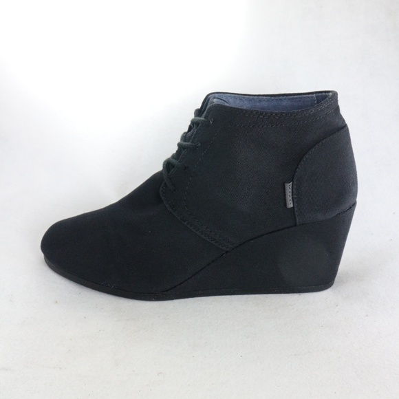 BONGO Shoes - PAIR Bongo Women's Patillas Black Canvas Wedge Booties Sz 11 US